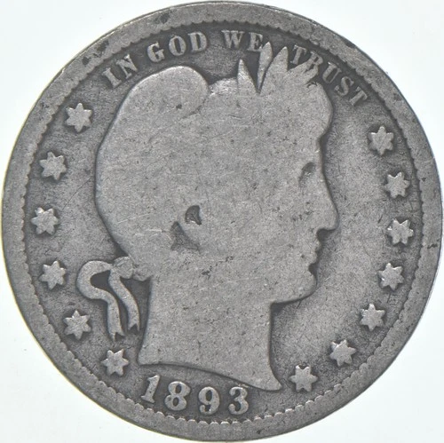 1893 Barber Quarter Average Circ *4840