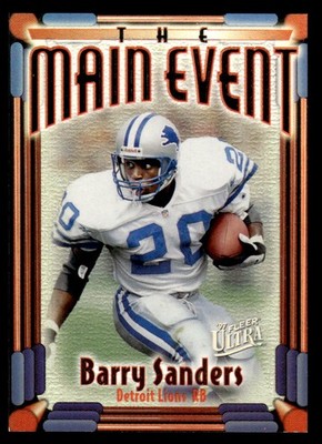 1997 Fleer Ultra #2 ME Barry Sanders Detroit Lions The Main Event