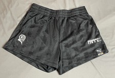 Puma FIVT 2 Black Striped Athletic Shorts Elastic Waist Men  s Soccer Football