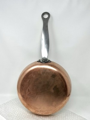 Vintage COHR DENMARK Copper Frying Sauté Skillet LARGE SIZE 10.5