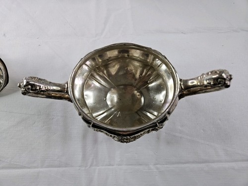Reed & Barton Silver Plated Coffee Tea Set Sugar Creamer 3637 Holloware Scroll - Picture 2 of 23