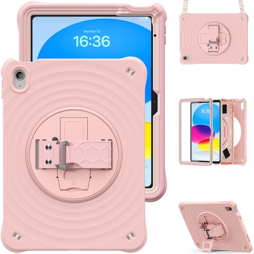 Ripple Shockproof Silikon Handschlaufe Ständer Hülle Cover für iPad (A16) 11. 2025 - Bild 32 von 41