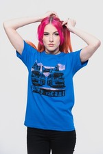 Image of The Sex Pistols T Shirt Pretty Vacant Coaches Band Logo Official Unisex Blue