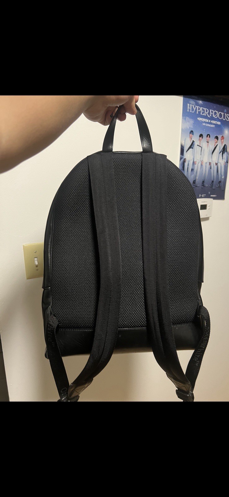 Off White Leather Backpack W/varsity Patches - image 2