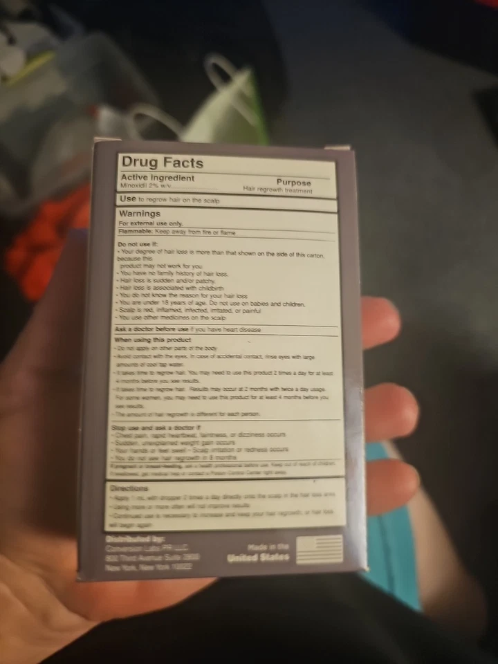 Paquete de 3 soluciones tópicas de minoxidil 2% para mujeres regeneración del cabello, suero reactiva Foto 3 de 4