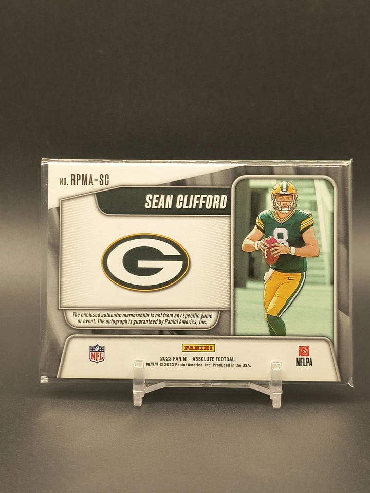 2023 Panini Absolute Rookie Premiere Materials Sean Clifford #RPMA-SC /199 RPA - Image 2 of 2