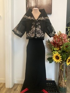 a line floral maxi dress Off-the-Shoulder A-Line Maxi Dress with 3D Floral Appliques and Lace-Up Back