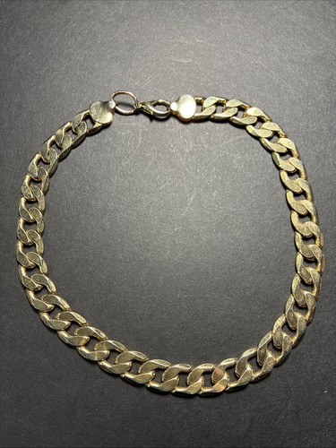 Vintage 1980s Chunky Gold Tone Chain Necklace 16" Heavy Large Link Estate Jewels