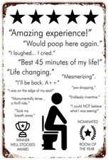 Amazing Toilet Vintage Funny Bathroom Tin Metal Signs Home D cor 8x12