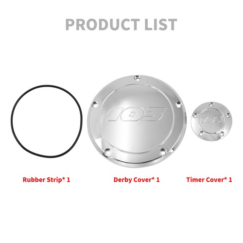 Chrome 103 Derby Cover & Timer Cover For Harley Touring Road Electra Glide 99-15 - Picture 2 of 17