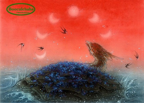 Comic handbemalt Illustration Zeichnung Buch Der Klassiker der Berge und Flüsse - Bild 4 von 6