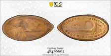 1939 New York Worlds Fair Tomorrow Elongated 1930 Cent PCGS MS63 RB Pop 2/0 4897