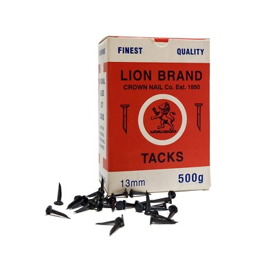 13 mm Polsterklammern Löwenmarke fein 500 g Box Stoff Basteln Nadeln