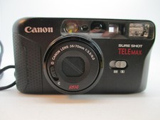 EXC  Canon Sure Shot Tele Max 35mm Film Camera With 38/70 Lens.Tested.