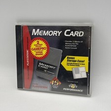 Sealed Vintage 1998 Performance Sony PS1 Memory Card Case Holder SEALED NOS