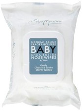 Shea Moisture Natural Saline Fragrance-Free Baby Shea Butter Nose Wipes, 30