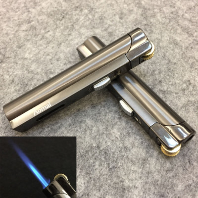 2 Pcs AOMAI Jet Torch Adjustable Lockable Flame Cigar Cigarette Lighter Gray