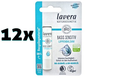 4/8/12 Genuine Lavera Sensitive lip balm organic cosmetics TRACKED FROM GERMANY