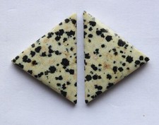 38.85 Cts Natural Dalmation Jasper 31.5mm X 23mm each Cabochon Loose Match Pair