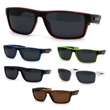 Nitrogen Polarized 90s Classic Rectangle Light Weight Plastic Sunglasses