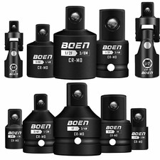 BOEN 10-Piece Impact Socket Adapter and Reducer Set, Standard SAE 1/4" 3/8" 1...