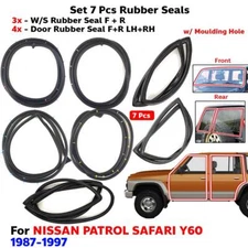 Windscreen Rubber w Mldg Door Seal Fits Nissan Patrol Safari Y60 1987-97 Set 7