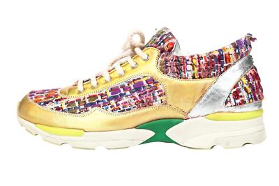 CHANELまとめ売り27点 CHANEL Women's Multi Color TWEED Metalic CC logo Lace Up