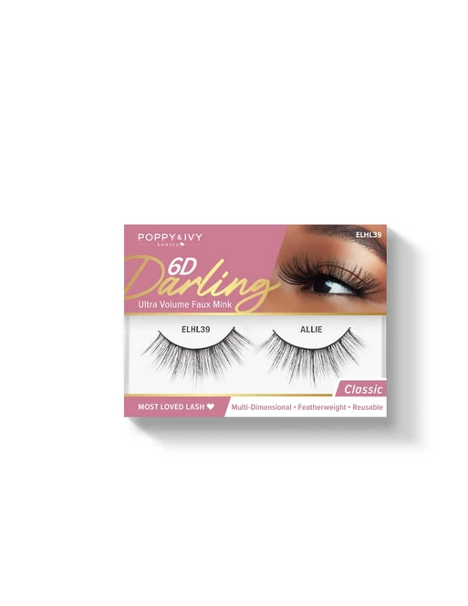 Poppy & Ivy 6D Darling Lashes - Classic (Allie) ULTRA VOLUME pestañas mujer Foto 3 de 3