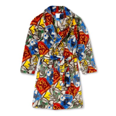 Harry Potter Robe Pajamas Size 4-12 Boys Girls Bathrobe Gryffindor Slytherin NWT