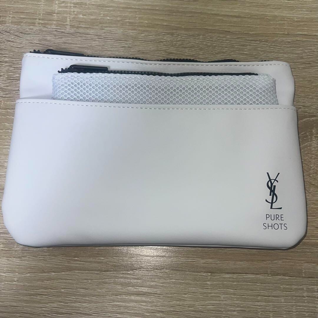 Borsa YSL Yves Saint Laurent BEAUTE novità bianca pura maglia colpi borsa GIAPPONE