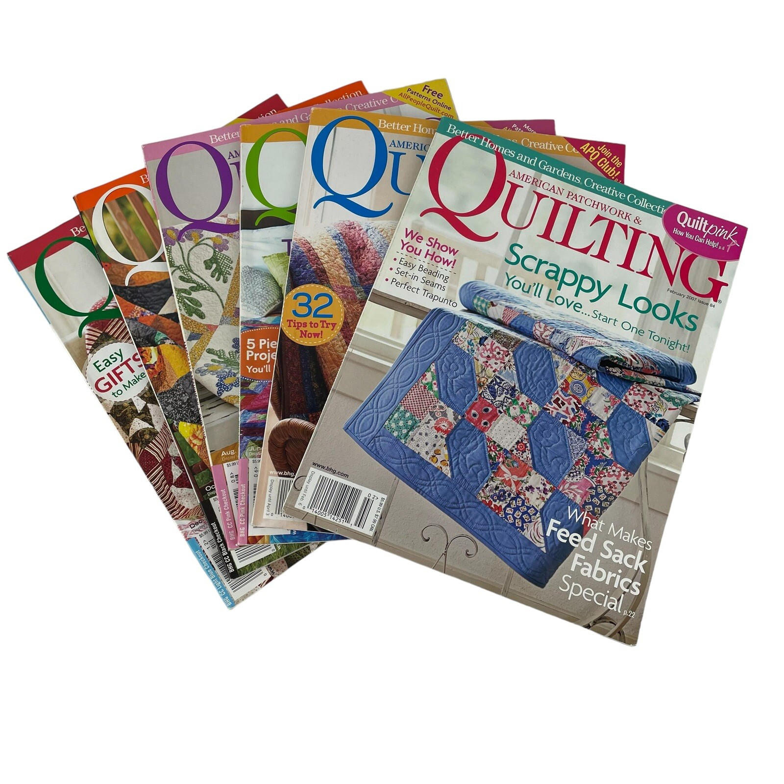 Better Homes Gardens American Patchwork Quilting Magazine 2007 Full Year Collection