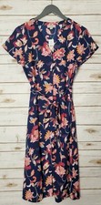 NWT Loft Outlet Midi Floral Dress Size 4 Tie Waist, V Neck Full Buttons