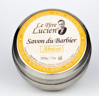Apricot 200g Shaving Soap Le Père Lucien FRANCE with Tallow & Shea Butter
