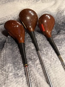 Spalding Vintage Golf Clubs Set Woods 1 3 4 Model 8g Registered 14 2407 Original