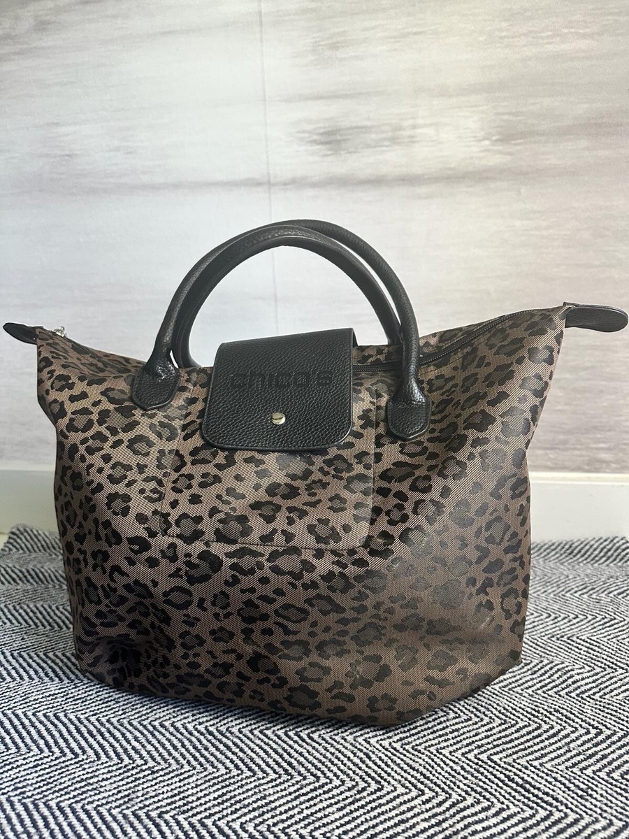 Tote Bag Sac Longchamp Leopard Large Le Pliage Panthere Travel Bag