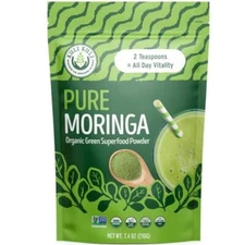 Kuli Kuli Organic Moringa Powder Superfood 7.4 Ounce Nutrient Rich Greens