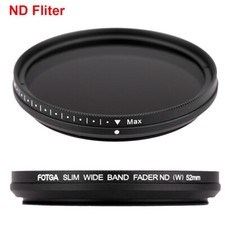 Fotga 52mm Slim Variable ND Filter Adjustable Neutral Density ND2 to ND400 Black