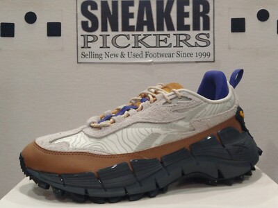 Reebok Men's Zig Kinetica 2.5 Edge Running - Size: 10.5 - GX6831 - Chalk / Brown