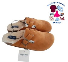 Women's Arizona Jean Co Delano Slippers Size 8.5M Color Cognac Brand New...