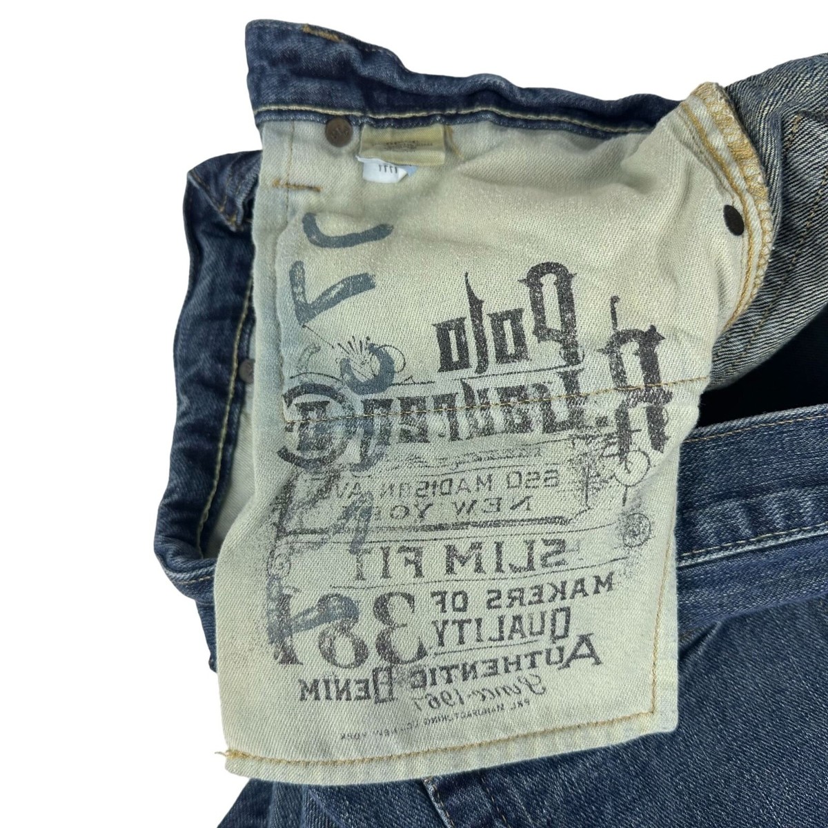 Polo Ralph Lauren Jeans Mens 33x30 381 Slim Straight Blue Denim