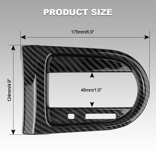 ABS Carbon Fiber Interior Gear Shift Panel Cover Trim For Ford Mustang 2015-2024 - Picture 6 of 9