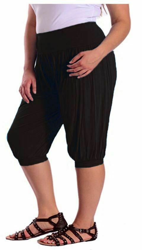 Pianshanzi Pantaloni Da Lavoro Da Donna In Lino, Tinta Unita, Larghi - Foto 3