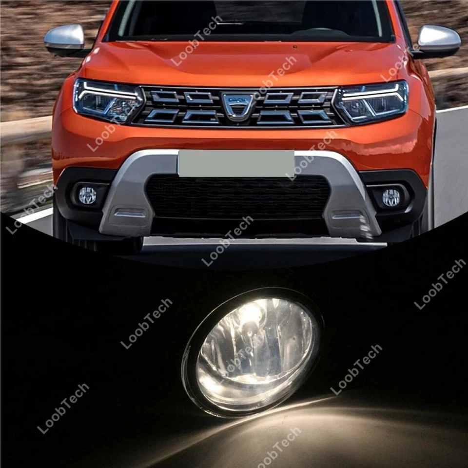 Halogen Fog Light Bumper Frame Cover Daytime Running Light For Renault Duster - Image 3 of 4