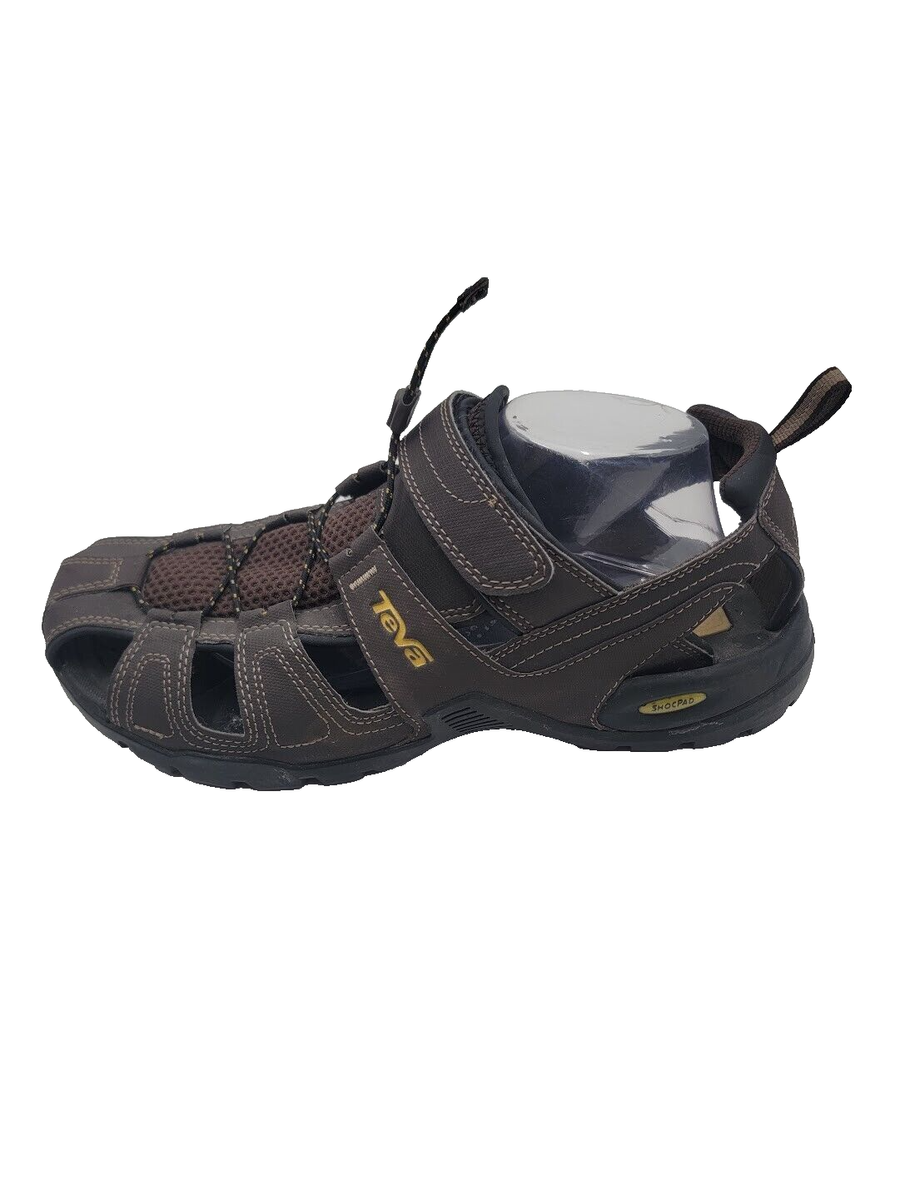Teva Men\'s Dark Brown Slide Sandals Teva Voya Leather Slide Sandal - Men main image 2