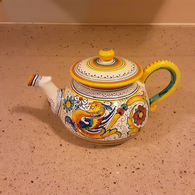 Cottura Rafaellesco Ceramic Art Imports Teapot Made in Italy