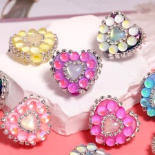 5pc DIY Acrylique Perles Strass Accessoires Stylo Clé Chaîne Breloque Ample