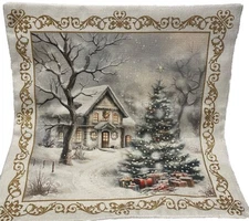 Winter Holiday Home Vintage Christmas Throw Pillow Cover Holiday Home Decor