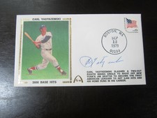 Carl Yastrzemski Autograph Signed Envelope Boston Red Sox 3000 Base Hit