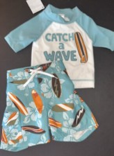 NWT Infant Boy 3-6 Gymboree SURF LEGEND 2pc SWIM SET Swimming UPF 50 Sunscreen