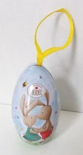 Confiserie Heidel Easter Spring Embossed Empty German Egg Shaped Candy Tin